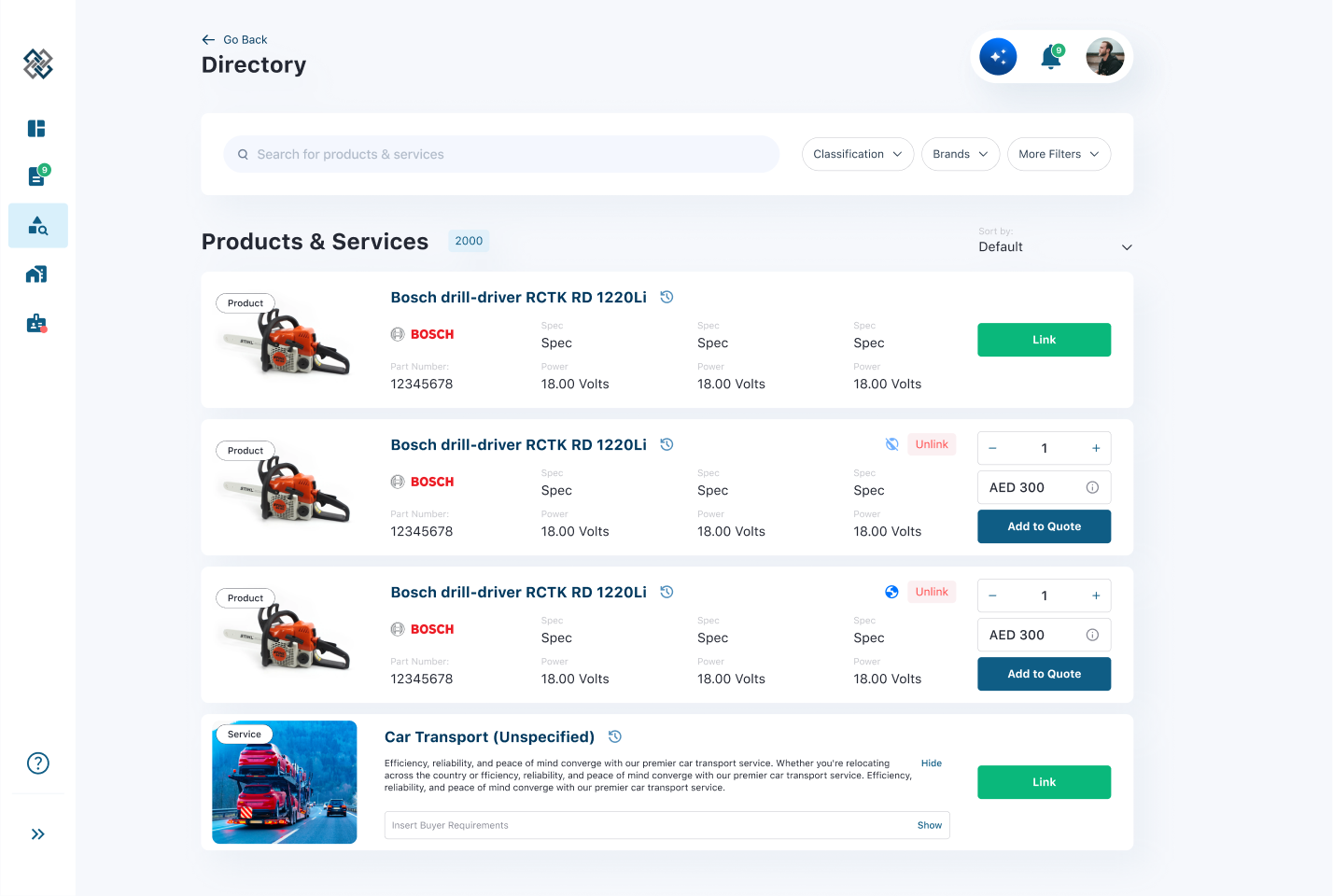 Illustration of smart procurement software interface showcasing AI-driven features